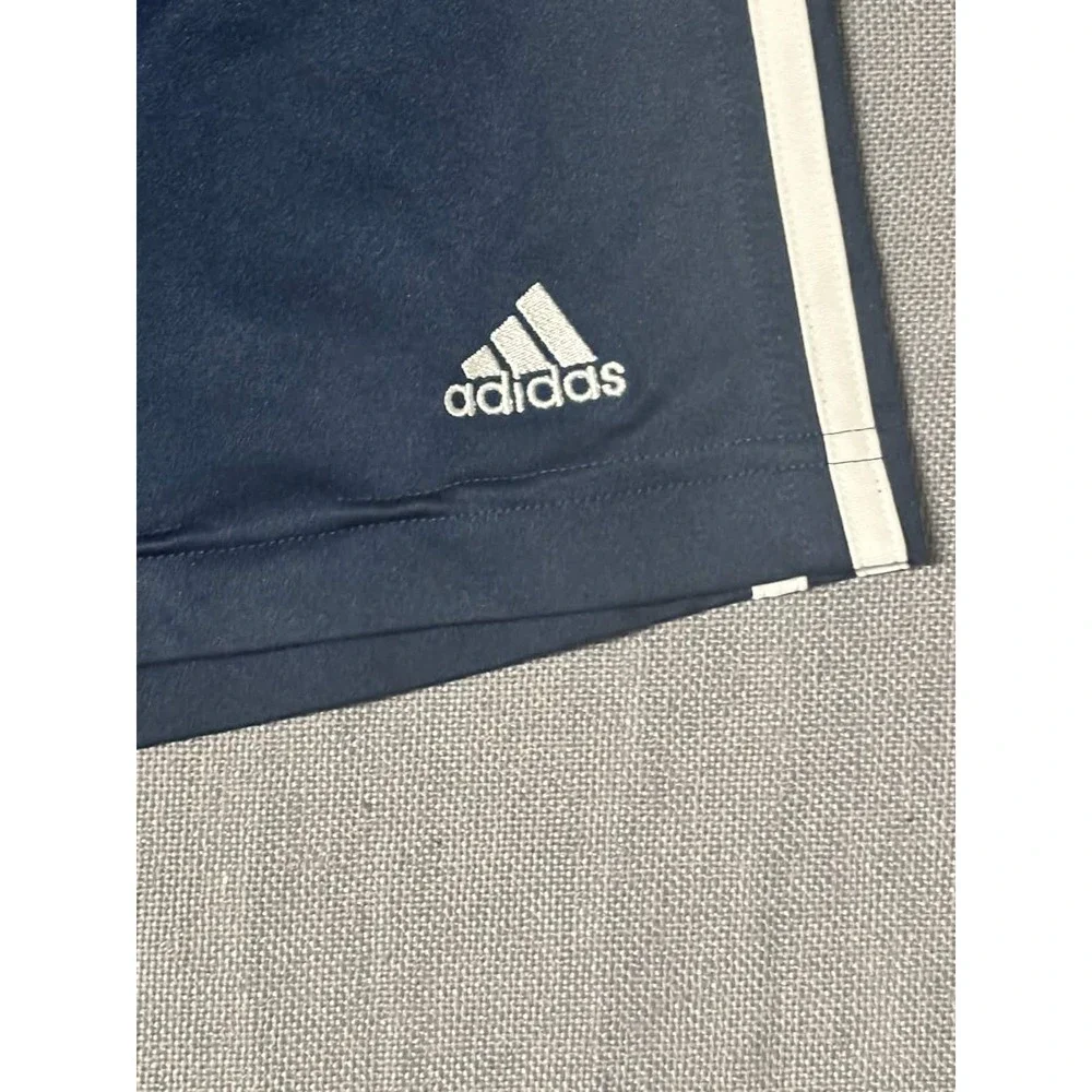 Adidas Mens XL Navy Blue 3-Stripe Soccer Shorts